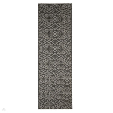 County Victorian Grey In-Outdoor Flatweave Runner-Melrose-Rug Love - The Most Loved Rug Store